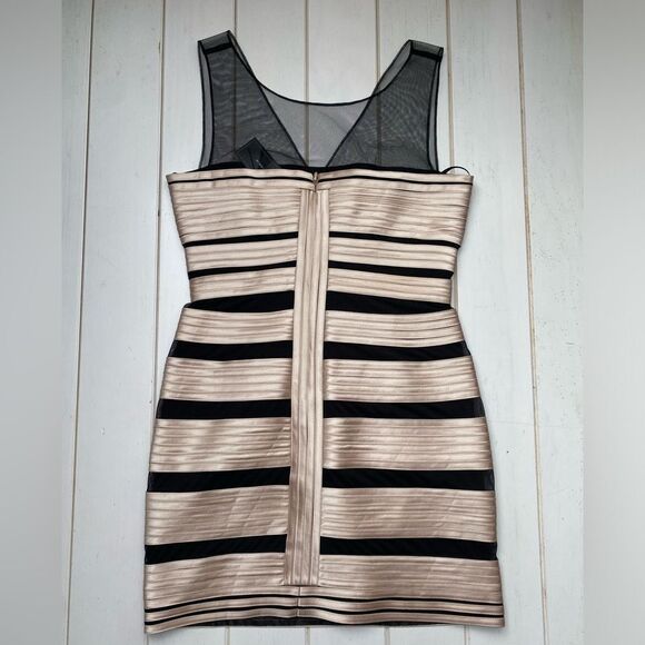 NWT BCBGMAXAZRIA Champagne Cocktail Ribbon Dress - Picture 15 of 16